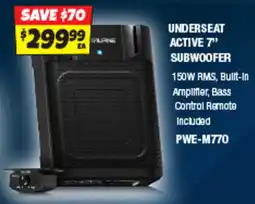 Autobarn Underseat active 7" subwoofer offer
