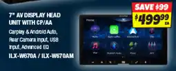 Autobarn 7" av display head unit with cp/aa offer