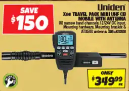 Autobarn X86 travel pack mini uhf cb mobile with antenna offer