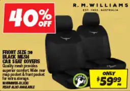 Autobarn Front size 30 black mesh car seat covers offer