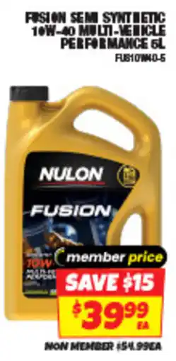 Autobarn Fusion semi synthetic 10w-40 multi-vehicle performance offer