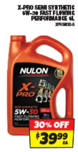 Autobarn X-pro semi synthetic 5w-30 fast flowing performance offer