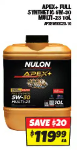 Autobarn Apex+ full synthetic 5w-30 multi-23 offer