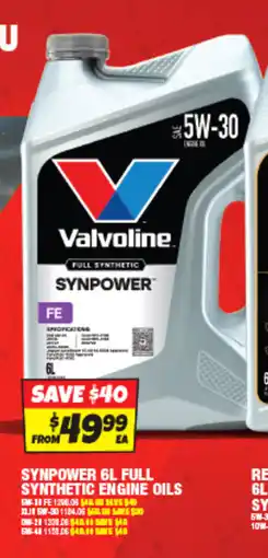 Autobarn Synpower full synthetic engine oils offer