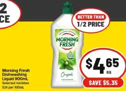 IGA Morning Fresh Dishwashing Liquid offer