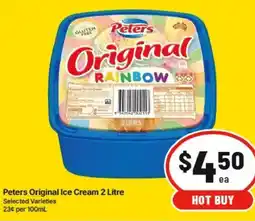 IGA Peters Original Ice Cream offer
