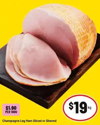 Champagne Leg Ham Sliced or Shaved
