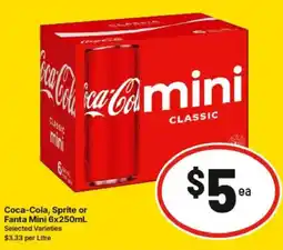 IGA Coca Cola Sprite or Fanta Mini offer