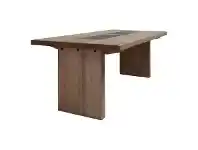 LivingStyles Enrifield Mountain Ash Timber Dining Table, Tile Inlaid Top, 200cm offer