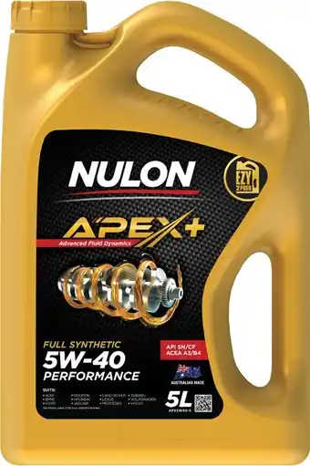 Nulon APEX+ Full Synthetic 5W-40 Performance