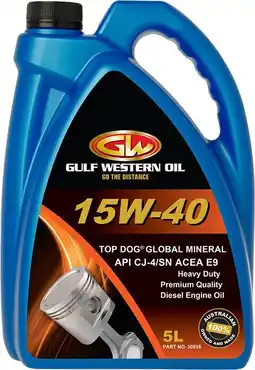 Autopro Gulf Western Oil Top Dog Global Mineral 15W-40 offer