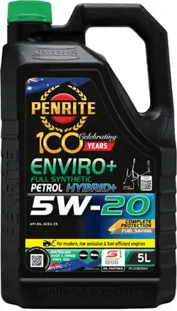 Autobarn Penrite Enviro+ 5W-20 Full Synthetic 5Ltr offer
