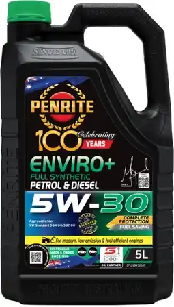 Autobarn Penrite Enviro+ 5W-30 Full Synthetic 5Ltr offer