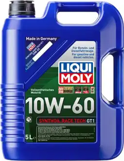 Autobarn Liqui Moly Synthoil Race Tech GT1 10W-60 offer