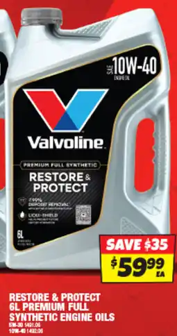Autobarn Restore & protect premium full synthetic engine oils offer
