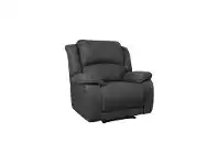 LivingStyles Turin Rhino Fabric Recliner, Licorice offer
