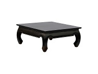LivingStyles Liam Mahogany Timber Square Opium Coffee Table, 90cm, Chocolate offer