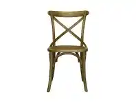LivingStyles Genes Elm Timber Cross Back Dining Chair, Antique Oak offer