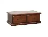LivingStyles Spring New Zealand Pine Timber 2 Drawer Coffee Table, 127cm offer
