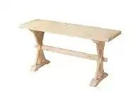 LivingStyles Brotchie Fir Timber Trestle Console Table, 150cm offer