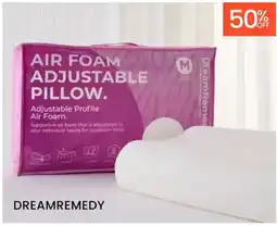 Myer Adjustable Memory Foam Pillow in White offer