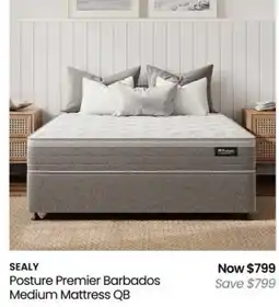 Myer Posture Premier Barbados Medium Mattress QB offer