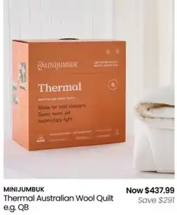 Myer Thermal Australian Wool Quilt offer