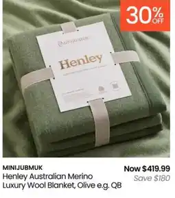 Myer Henley Australian Merino Luxury Wool Blanket offer