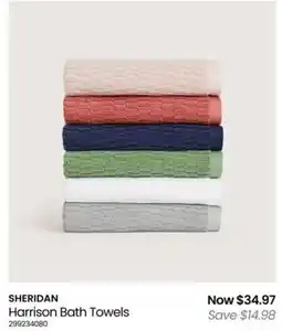 Myer Harrison Bath Towels offer