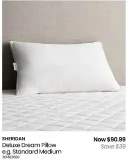 Myer Deluxe Dream Pillow e.g. Standard Medium offer