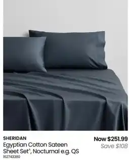 Myer Egyptian Cotton Sateen Sheet Set, Nocturnal offer