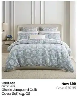Myer Giselle Jacquard Quilt Cover Set offer