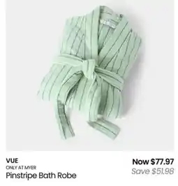 Myer Pinstripe Bath Robe offer