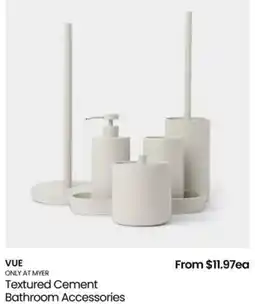 Myer Textured Cement Bathroom Accessories offer