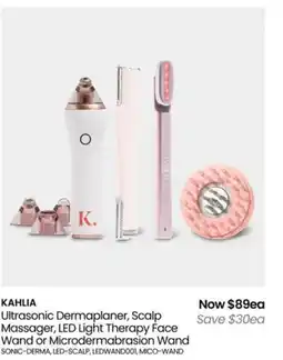 Myer Ultrasonic Dermaplaner, Scalp Massager, LED Light Therapy Face Wand or Microdermabrasion Wand offer