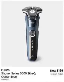Myer Philips shaver series 5000 skinlq, ocean blue offer