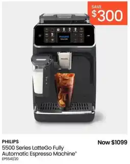 Myer LatteGo Fully Auto Espresso Machine Glossy Series 5500 offer