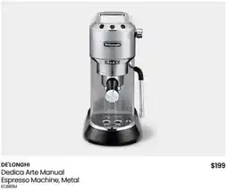 Myer Dedica Arte Manual Coffee Machine in Metal offer