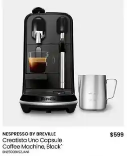 Myer Creatista Uno Capsule Coffee Machine in Black offer