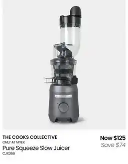 Myer The cooks collective pure squeeze slow juicer offer