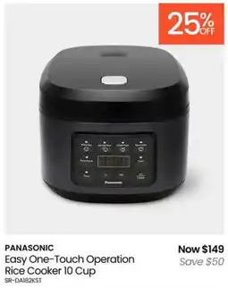 Myer Panasonic easy one-touch operation rice cooker 10 cup offer