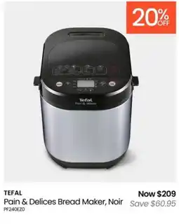 Myer Tefal pain & delices bread maker, noir offer