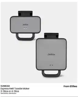 Myer Sunbeam express melt toastie maker offer