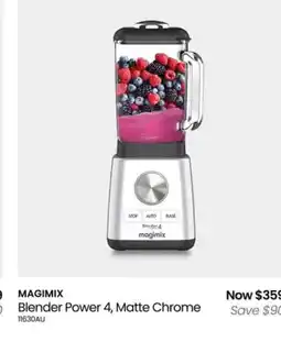 Myer Magimix 539.60 blender power 4, matte chrome offer