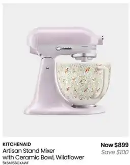 Myer Kitchenaid artisan stand mixer offer