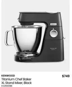 Myer Kenwood titanium chef baker xl stand mixer, black offer