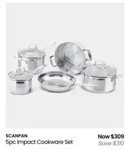 Myer SCANPAN 5pc Impact Cookware Set offer