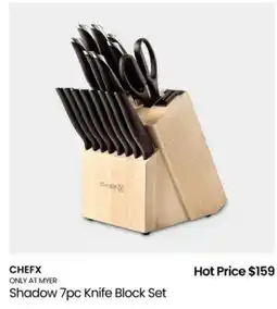 Myer Shadow 7pc Knife Block Set offer