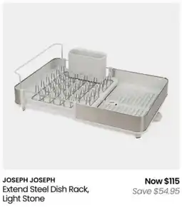 Myer Joseph joseph extend steel dish rack, light stone offer