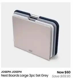 Myer JOSEPH JOSEPH Nest Boards Large 3pc Set Grey offer